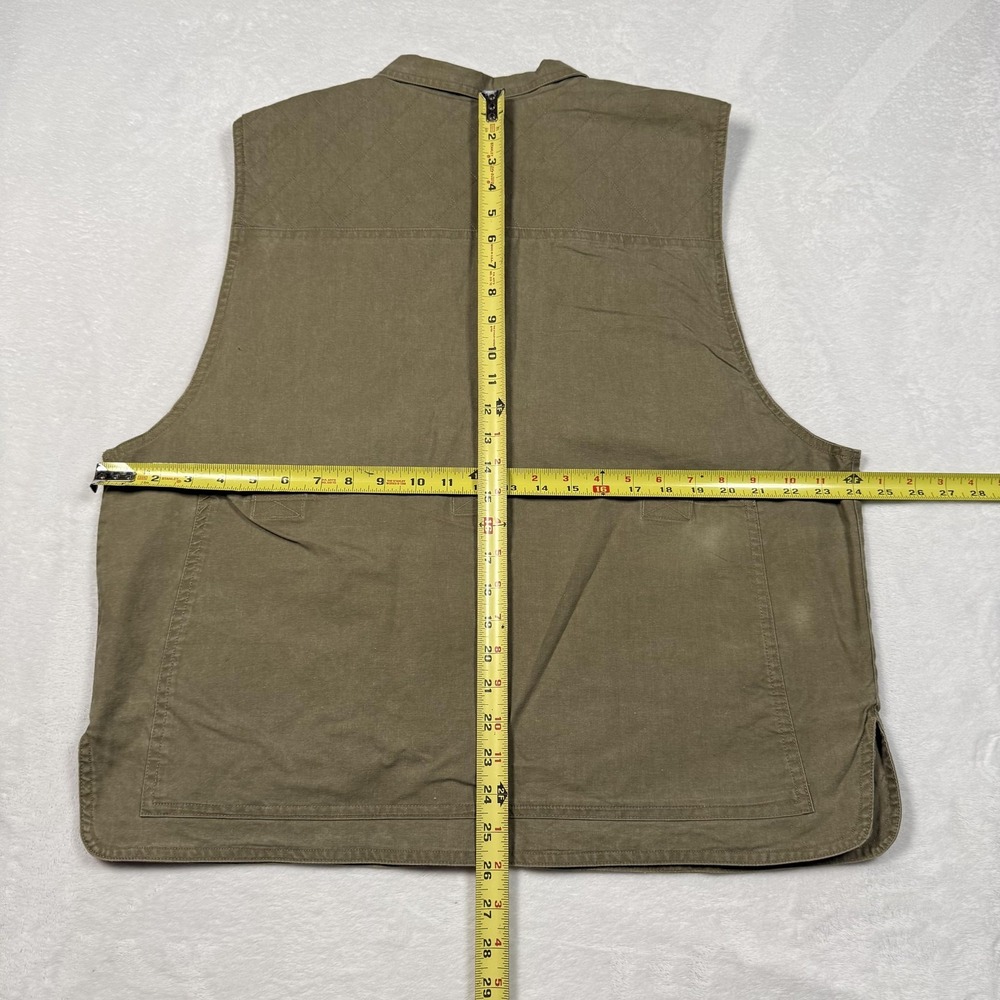 Campmor Vest Mens Large Green Cotton Utility Multi Pocket Outdoor Travel Hiking - Picture 7 of 9